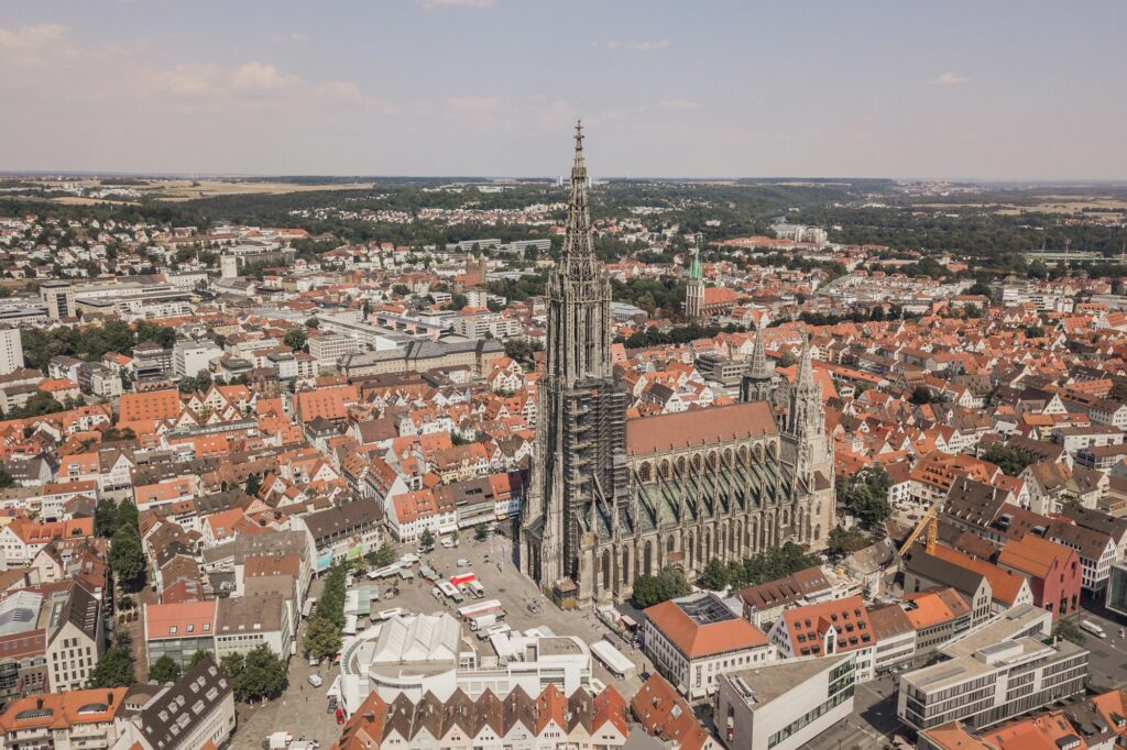 Aerial view of Ulm Minster